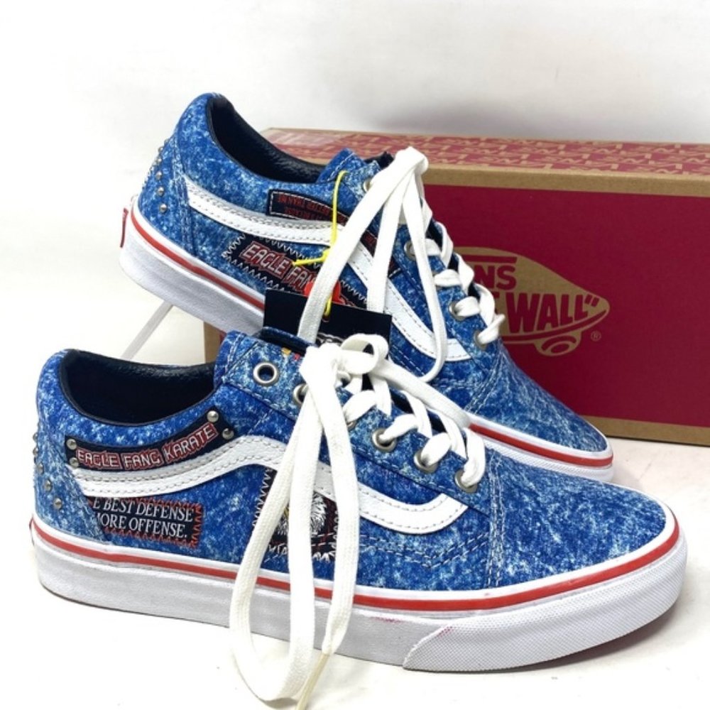 VANS Old Skool Shoe Cobra Kai Multi Canvas Sneakers Low Women's Size VN0A3WKT6GL